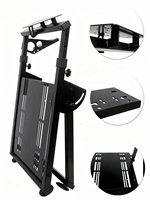 Support de volant de course simulateur de cockpit compatible G25 G27 G29 G920 G923 T330TS, support de jeu noir profond avec porte-gobelet
