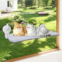 Hamac pour chat à ventouse pour fenêtre, hamac pour chat suspendu au verre, hamac pour chat pliable, fournitures pour animaux de compagnie pour toutes les saisons