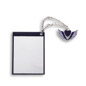 New Design Customized PU Pouch <b>Compact</b> <b>Mirror</b> Metal Plating Handle <b>Compact</b> <b>Mirror</b> - Product Image 1