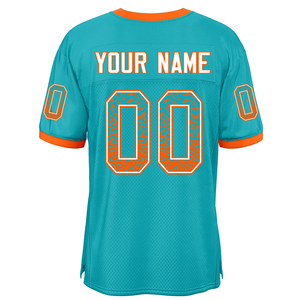2024 maillot de rugby nouveau Design 100% tissu polyester col en v chemises de sport personnalisées vêtements de football rétro américain - Product Image 4
