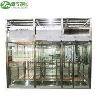 Système de douche d'air en verre trempé de sécurité YANING Tunnel de douche d'air de salle de douche d'air personnel pour salle blanche de laboratoire