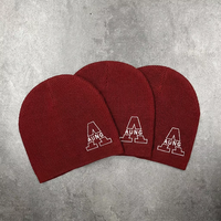 Bonnet en tricot gaufré personnalisé avec broderie, bonnet d'hiver Y2K pour femmes et hommes