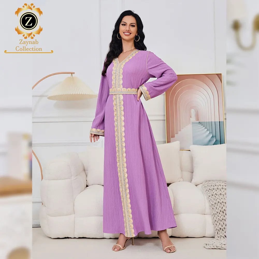 Zaynab Abaya Großhandel Jalabiya Mantel Eid-Stil Designs Damenkleid Türkei bescheidene Abaya Damen muslimisches Kleid Jalabiya