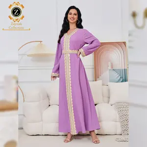 Zaynab Abaya Wholesale Jalabiya Coat Eid Style Designs Women Dress Turkey Modest Abaya Women Muslim Dress Jalabiya