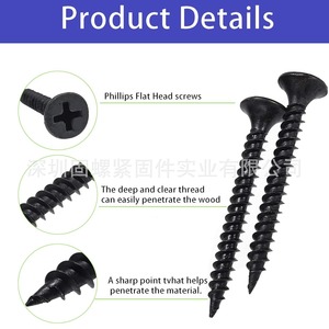 480Pcs <b>Flat</b> Head Self Tapping Wood <b>Screws</b> Metric Phillips Carbon Steel Assembly Kit - Product Image 3