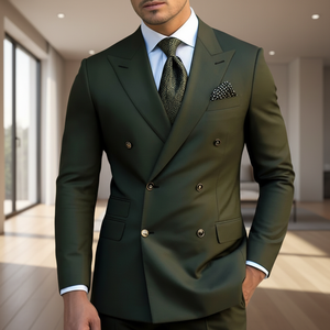 Costume trois pièces pour homme, coupe ajustée, motif floral perlé de haute qualité, col à nœud papillon, pour tenue décontractée ou professionnelle, style britannique - Product Image 1