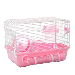 Accessoires en plastique PP Offre Spéciale fil de fer petite grande cage de villa de hamster de luxe bon marché - Product Image 1
