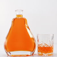 500ml 700ml 750ml 1000ml ODM OEM personnalisé spécial conception unique lourd gros ventre Brandy XO vodka whisky bouteilles en verre vides