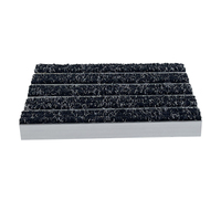 Tapis d'entrée pour l'élimination des débris, tapis de sol en aluminium pour porte d'entrée, système de tapis d'entrée commercial pour entreprises, tapis nervuré intérieur/extérieur