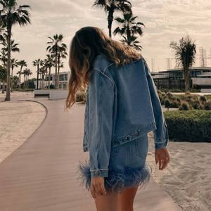 T-t-Jean Denim Sexy estivo <span class=keywords><strong>con</strong></span> <span class=keywords><strong>piume</strong></span> - Product Image 3