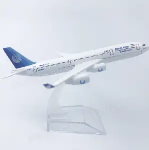 ओम 16 सेमी मेटल प्लेन मॉडल एयरबस lरान ए 340 प्लेन मॉडल 340 जस्ता मिश्र धातु डाइकास्ट खिलौने