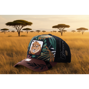 Cappello Trucker Banshee in Tessuto a Rete, 6 Pannelli, Design con Leone Ricamato, Unisex, Casual, Primavera-Estate, Taglia Adulto - Product Image 2