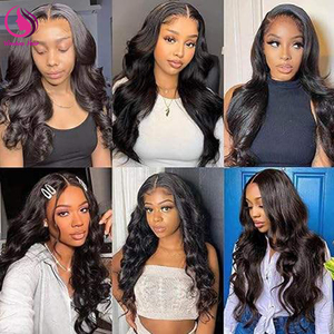 13x4 Transparente HD Body Wave Rohhaar Perücke Echthaar Spitze vorne Leimlose Perücke Spitze Frontal Rohe Vietnam esische Echthaar Perücke - Product Image 4