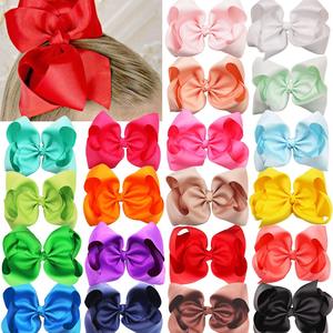 Cinta espiral grande de 8 pulgadas, lazos para el pelo de burbujas con Clips para niños, cinta de grogrén hecha a mano, lazo para el pelo, accesorios para bebés - Product Image 1