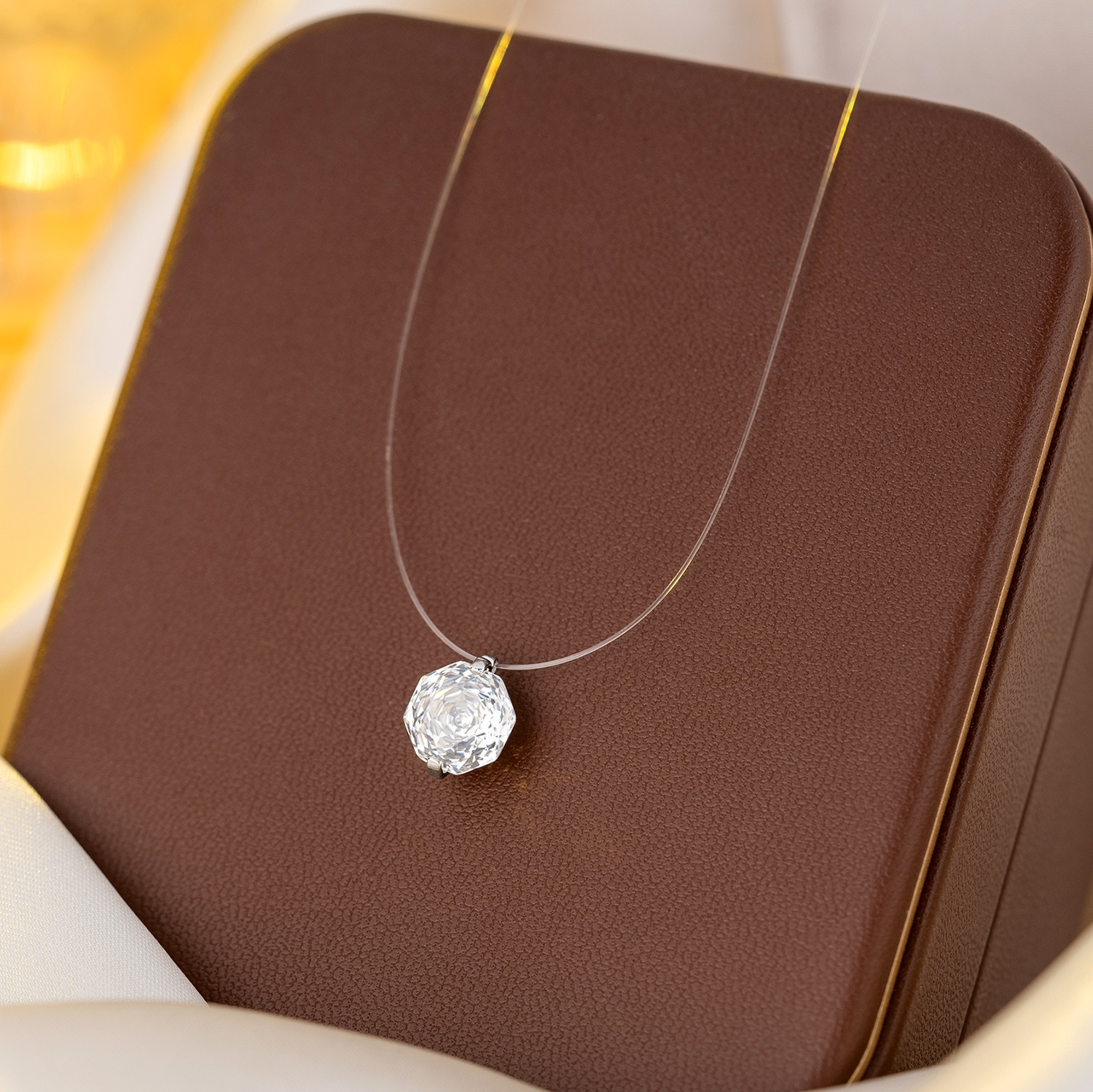Millennium octagonal rose cut white zirconium