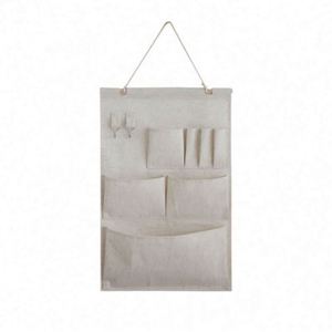Sac de rangement suspendu pour dortoir et maison, en coton et lin, design traditionnel, pour téléphone portable, à accrocher à la porte ou au chevet - Product Image 1