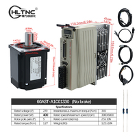Kit de Motor Servo AC con Envío Gratuito desde Almacén en Chile, 400W 750W 1000W 220V 1.27-3.81N.m 3000RPM con Servocontrolador y Cables para Router CNC