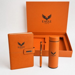 Factory Custom Printing Luxury Business Promotional <b>Gift</b> Items Hardcover Diary Vacuum Flask Complete <b>Gift</b> <b>Box</b> 3 In 1 <b>Gift</b> Set - Product Image 2