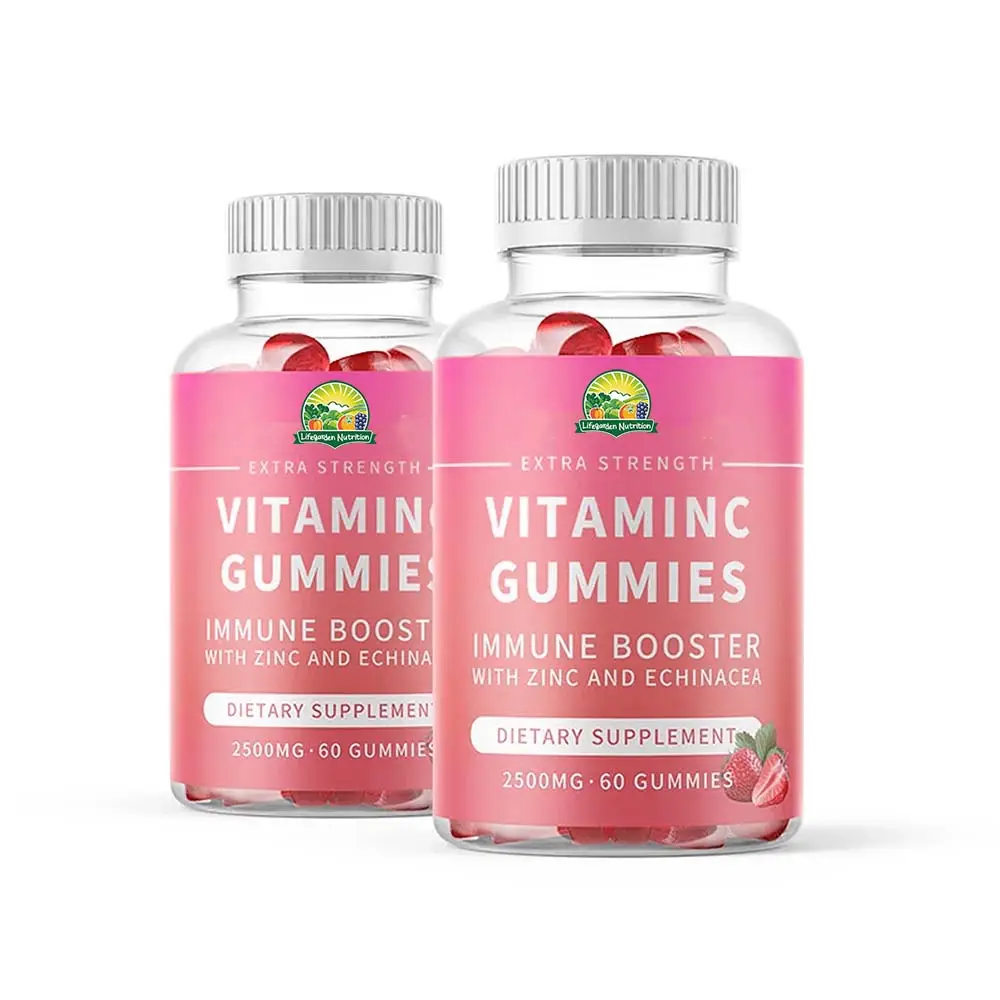 Bulk Order Price Hot Selling Promote Digestion Oem Gummy Natural Vitamins For Adults 1000Mg Vitamin C D K Zinc Gummies