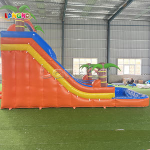 Tobogán Acuático Inflable Comercial Langko con Diseño de Palmera <span class=keywords><strong>Tropical</strong></span>, Tobogán Gigante Inflable Comercial con <span class=keywords><strong>Piscina</strong></span> - Product Image 3
