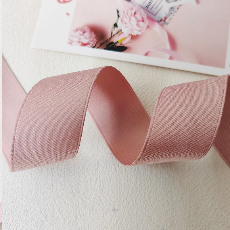 Organic Cotton Satin Ribbon Custom Printing Zero-Waste Luxury Packaging & Craft Ribbon