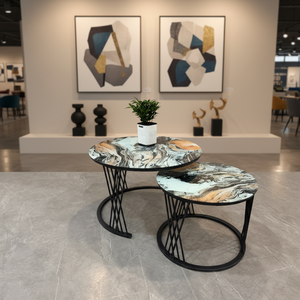 Tavolino da Caffè con Struttura <span class=keywords><strong>in</strong></span> Metallo e Piano <span class=keywords><strong>in</strong></span> <span class=keywords><strong>Vetro</strong></span>, Design Speciale, per Arredamento Casa e Hotel - Product Image 2