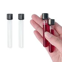 Tube à essai en verre borosilicate de laboratoire Healsmed 5ml, 15ml, 50ml, 3.3 avec bouchon à vis et coussinet en silicone