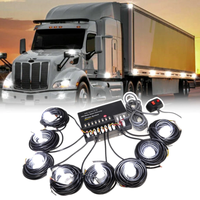 Shinemien 160W 8-Kopf HID Xenon Stroboskop-Lichtset Weiß/Bernstein 12/24V Universelle Passform Fahrzeug-Notwarnsystem