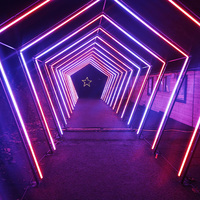 Tunnel de tube LED RVB 360 degrés 50mm Artnet DMX contrôle changement de couleur barre linéaire LED SMD5050 Tube LED Pixel DMX polychrome RVB
