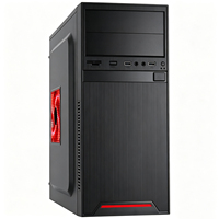 Boîtier d'ordinateur de bureau gaming Mid-Tower compatible MicroATX, 7 emplacements d'extension PCI, 2 HDD, 2 SSD, positions multi-ventilateurs, coque PC DIY