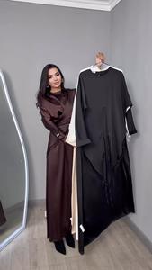 Abito da sera/banchetto <span class=keywords><strong>in</strong></span> stile Abaya con ricamo di perline e perline pesanti, maniche a campana, per occasioni di lusso, per donne musulmane del Medio Oriente - Product Image 3