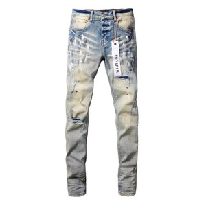 Fuente transfronteriza de Europa y América 2025 Nueva moda Pantalones casuales de mezclilla Pantalones <span class=keywords><strong>vaqueros</strong></span> de hip-hop de pierna recta - Product Image 3