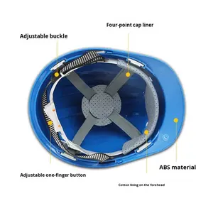 <span class=keywords><strong>Casque</strong></span> <span class=keywords><strong>de</strong></span> sécurité anti-rayures pour électricien Mingdun haute résistance à trois côtes en ABS - Product Image 4