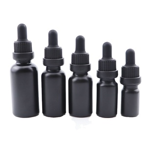 Matte Black Frosted Glass Droppers Tinh Dầu Chai Mặt Huyết Thanh 30Ml Chăm Sóc Da Đóng Gói Chai Với Tamper Cap - Product Image 4