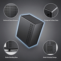 Caja de PC Micro ATX ITX en Oferta, Mini Torre para Juegos, Compatible con PSU ATX Superior, Soporte para GPU de 240mm, Enfriador de CPU de 140mm, Caja Negra en Stock