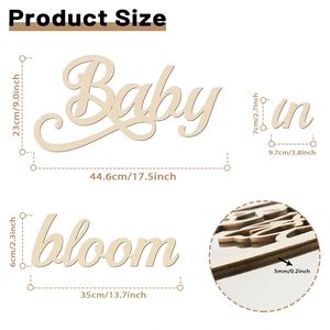 Letras de Madera Irregulares para Decoración del Hogar, Fondo Atmosférico, Decoración para Fiestas Infantiles, Letras de Madera Decorativas - Product Image 4