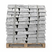 Lingot d'alliage de zinc SHG YYJS 99,995 % Zn selon GB/T 470 ASTM B6 JIS H2107, surface lisse gris argenté, modèle YY005, usine chinoise