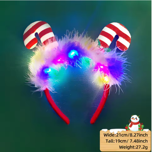Bandeau lumineux <span class=keywords><strong>de</strong></span> plumes <span class=keywords><strong>de</strong></span> Noël à LED Père Noël Elk Glow Plume <span class=keywords><strong>de</strong></span> cheveux en peluche Cerceau <span class=keywords><strong>de</strong></span> fête Atmosphère Décoration Casque - Product Image 3