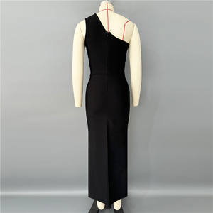 Nuevo estilo hermosa moda damas negro corto sin mangas Halter vestido elegante Mini vestidos de fiesta - Product Image 5