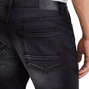 Wholesale <b>Men</b> Slim Fit Straight Leg Distressed <b>Ripped</b> Denim <b>Jeans</b> Mid Wash Cotton Casual Pants Autumn Style - Product Image 5