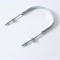 Collier de serrage pour poteau galvanisé à chaud OEM & ODM pour poteaux utilitaires, collier de serrage pour poteaux en acier, matériel pour lignes électriques