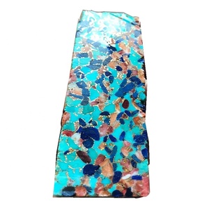 Couleur bleue turquoise naturelle + coquille d'ormeau + pierre précieuse lapis lazuli pour fabriquer le matériau brut