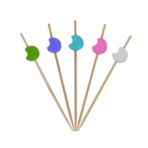 Artículos para Fiestas, Brochetas de Cóctel Desechables de Bambú de 4.72 Pulgadas <span class=keywords><strong>con</strong></span> Estampado de Girasol y Pastel Lunar - Product Image 2