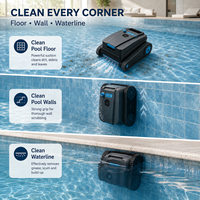 Robot de nettoyage de piscine sans fil Dolphin, alimenté par USB, intelligent, automatique, étanche IPX8, avec stationnement automatique, couverture de 100 m²