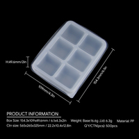 Plateau et récipient personnalisables à 6 compartiments avec couvercles supérieur et inférieur, en PP blanc, compatibles micro-ondes, pour le stockage des aliments pour bébés
