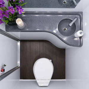 Remorque de bureau double de luxe personnalisable et économique avec toilettes, portable et mobile, pour chantier et extérieur - Product Image 3