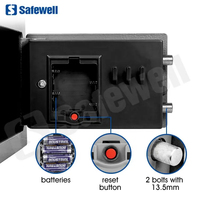 Coffre-fort numérique électronique compact Safewell 17NEF avec clé de secours, boîte en acier pour argent et cadeaux