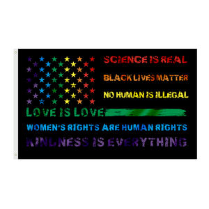 Nouveau design personnalisé Rainbow Love Is Love Gay Pride Flag Livraison rapide - Product Image 4