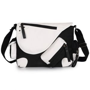 Bolsa de Mensajero de Lona con Bloques de Color a la Moda, con Logotipo Personalizado, Cierre Magnético Impermeable, para Viajes al Aire Libre - Product Image 4