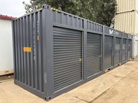 Unités de stockage en acier pour l'extérieur, conteneurs de stockage modulaires avec portes enroulables, unités de stockage portables